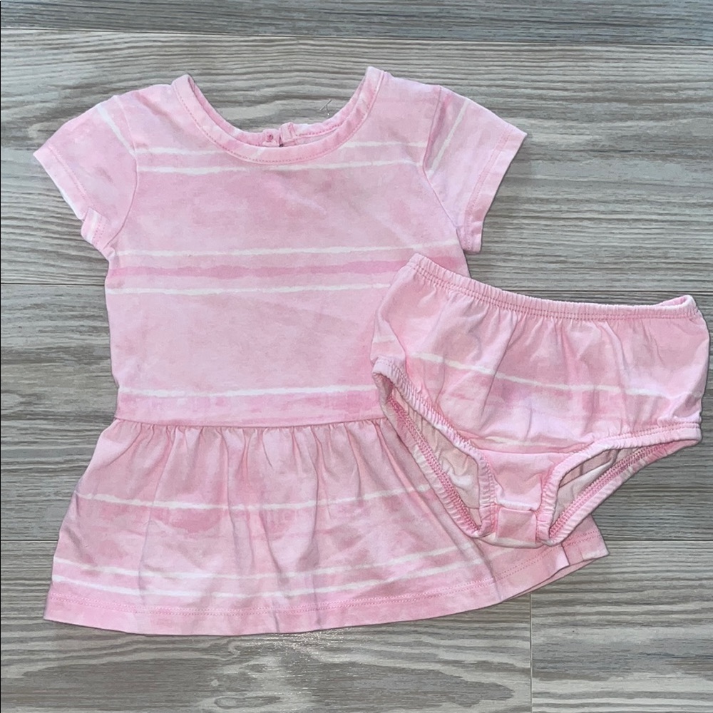 ⭐Wonder Nation Baby Girls 2-Piece Dress Set, Size 3–6M⭐